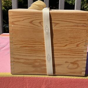 Stanley Natural Wood Box with Cream Strap